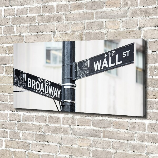 Bild auf leinwand Wall Street-Schild