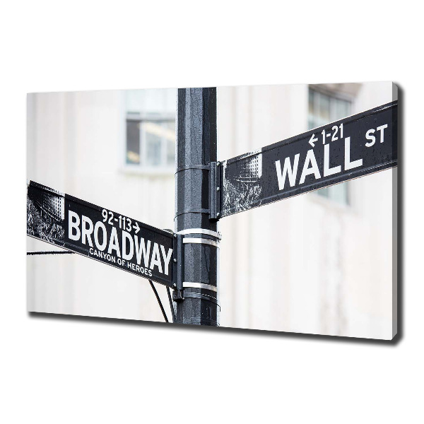 Bild auf leinwand Wall Street-Schild