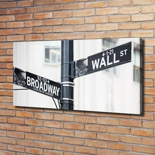 Bild auf leinwand Wall Street-Schild