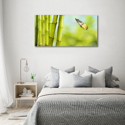 Bild auf leinwand Bambus und Schmetterling