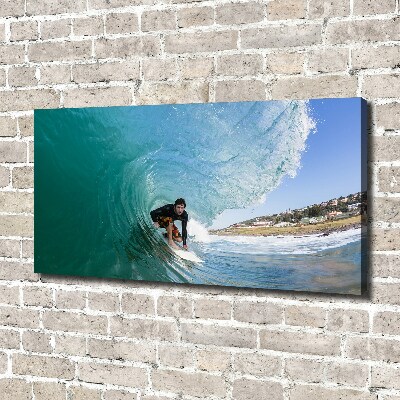 Fotobild Surfer auf einer Welle