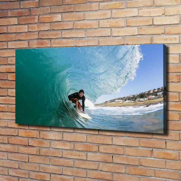 Fotobild Surfer auf einer Welle