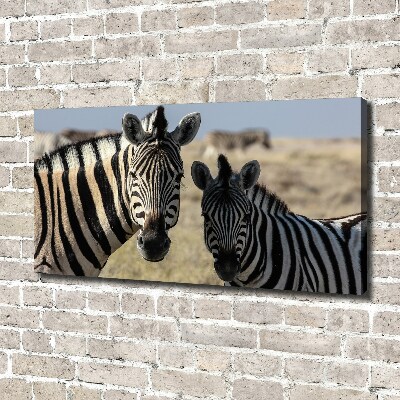 Bild auf leinwand Zwei Zebras
