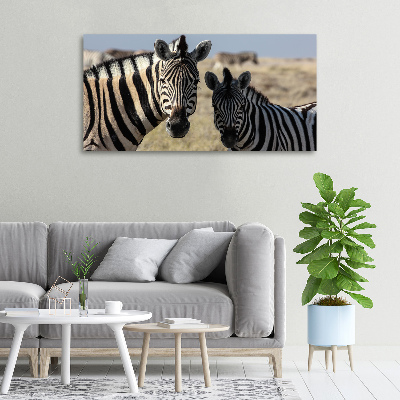 Bild auf leinwand Zwei Zebras