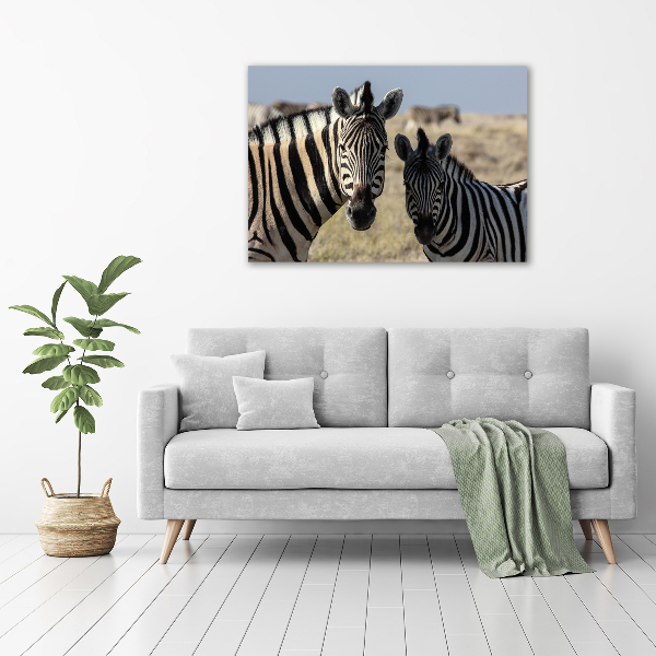 Bild auf leinwand Zwei Zebras
