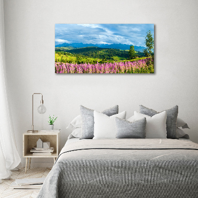 Wandbild Lavendel in den Bergen