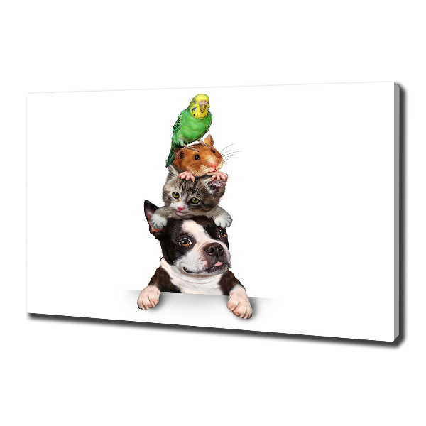 Bild auf leinwand Eine Gruppe von Tieren