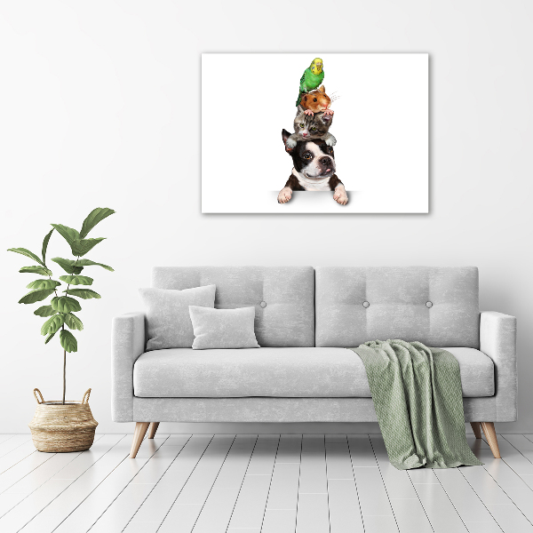 Bild auf leinwand Eine Gruppe von Tieren