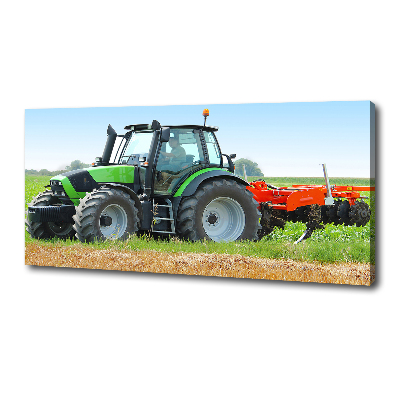 Bild auf leinwand Traktor auf dem Feld