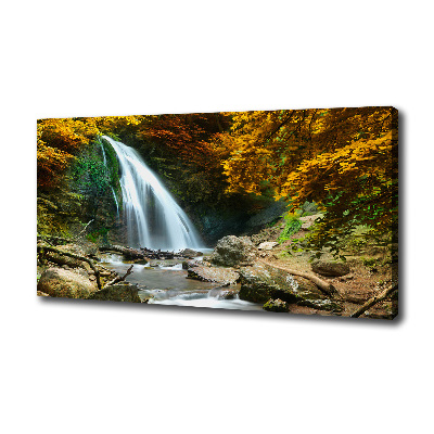 Bild auf leinwand Wasserfall im Wald