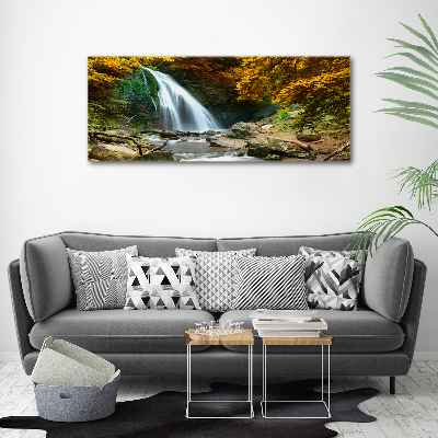 Bild auf leinwand Wasserfall im Wald