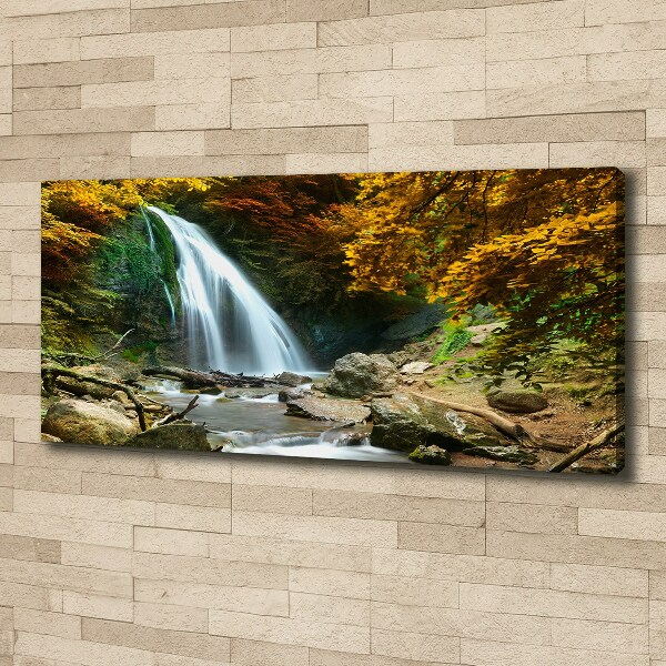 Bild auf leinwand Wasserfall im Wald