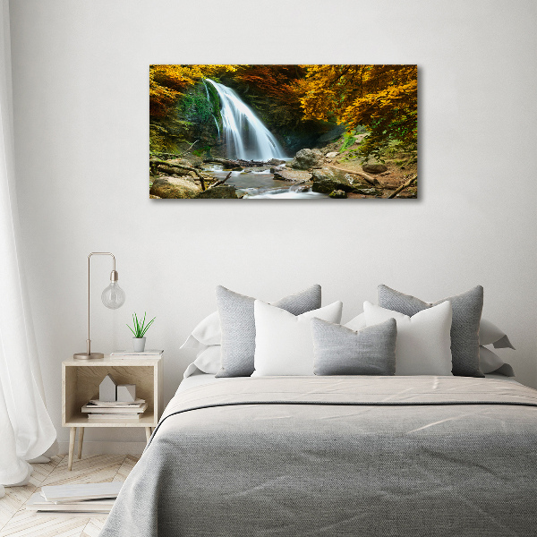 Bild auf leinwand Wasserfall im Wald