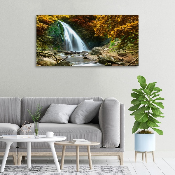 Bild auf leinwand Wasserfall im Wald
