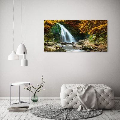 Bild auf leinwand Wasserfall im Wald
