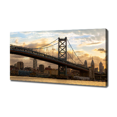 Wandbild Philadelphia-Brücke