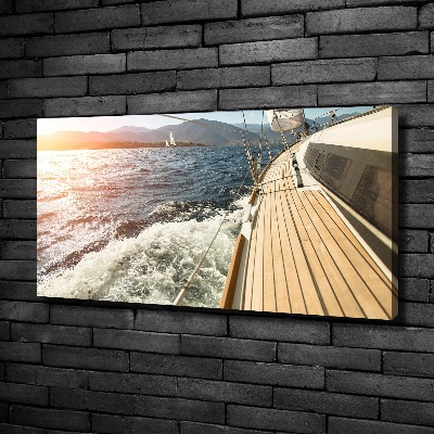 Wandbild Ein Segelboot auf See