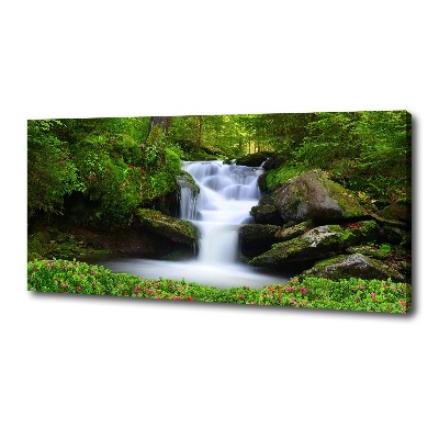 Bild auf leinwand Wasserfall im Wald