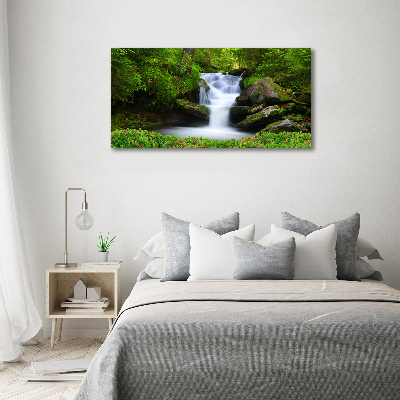 Bild auf leinwand Wasserfall im Wald