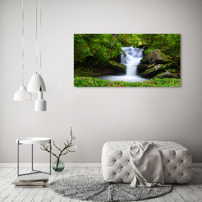 Bild auf leinwand Wasserfall im Wald