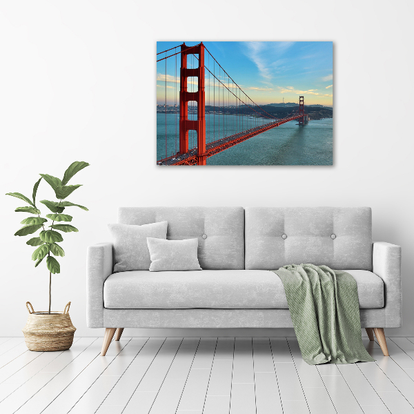 Bild auf leinwand San Francisco Brücke