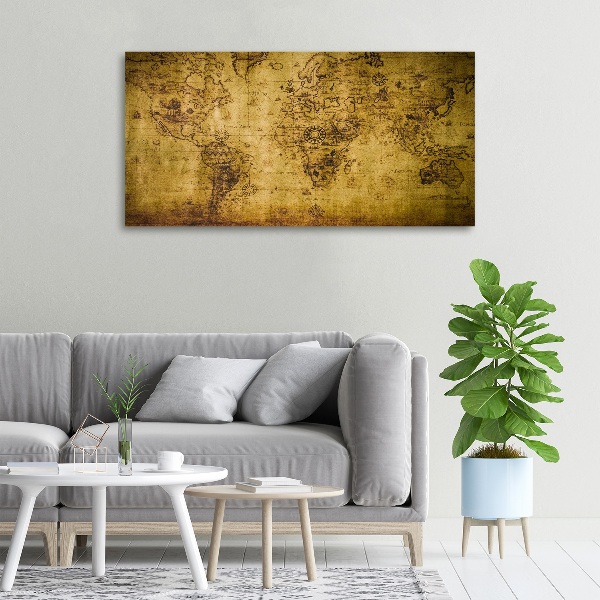 Bild auf leinwand Karte der alten Welt