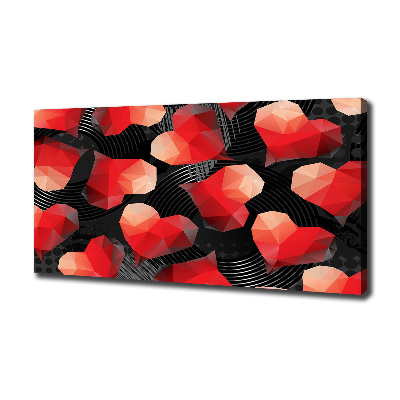 Bild auf leinwand Geometrische Herzen