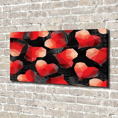 Bild auf leinwand Geometrische Herzen