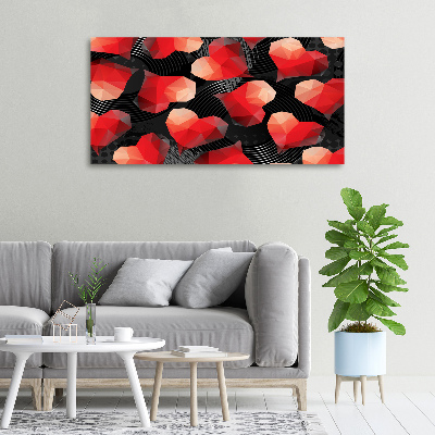 Bild auf leinwand Geometrische Herzen