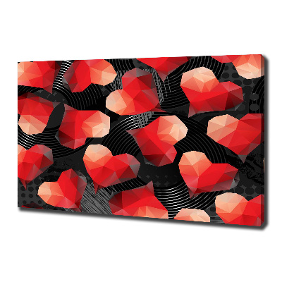 Bild auf leinwand Geometrische Herzen
