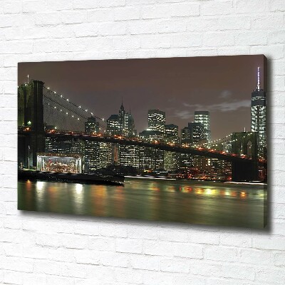 Bild auf leinwand New York bei Nacht