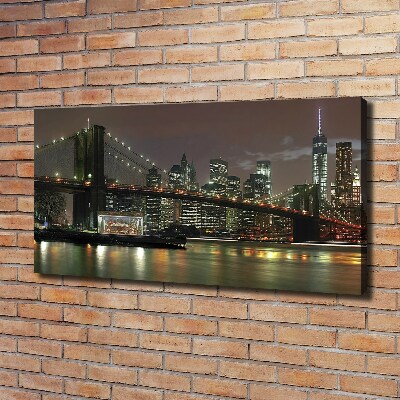Bild auf leinwand New York bei Nacht
