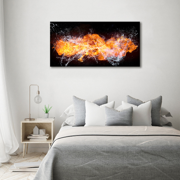 Wandbild Feuer gegen Wasser