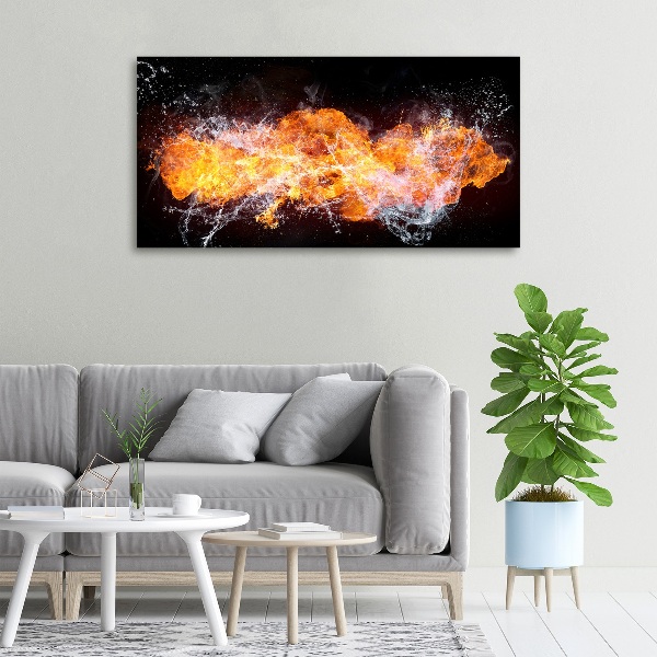 Wandbild Feuer gegen Wasser