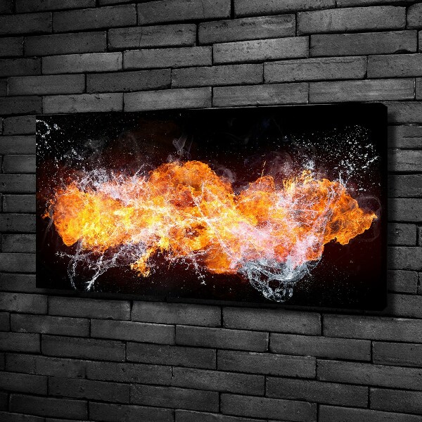 Wandbild Feuer gegen Wasser