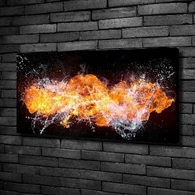 Wandbild Feuer gegen Wasser