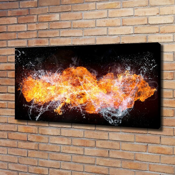 Wandbild Feuer gegen Wasser
