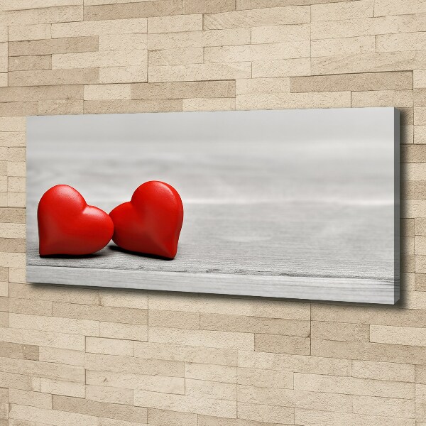 Fotobild Herzen auf Holz