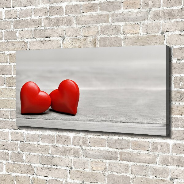 Fotobild Herzen auf Holz