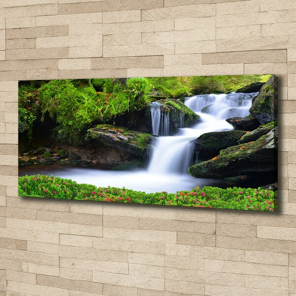 Wandbild Wasserfall im Wald