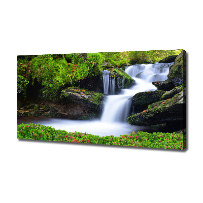Wandbild Wasserfall im Wald