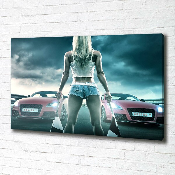 Bild auf leinwand Der Start des Rennens