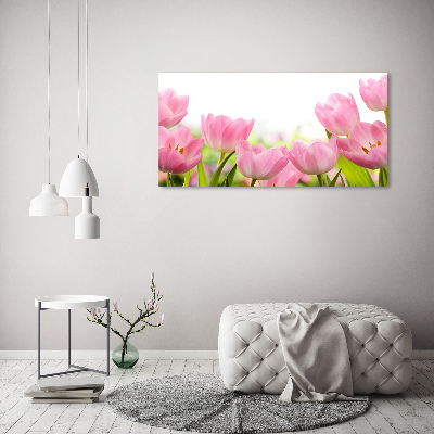 Wandbild Rosa Tulpen