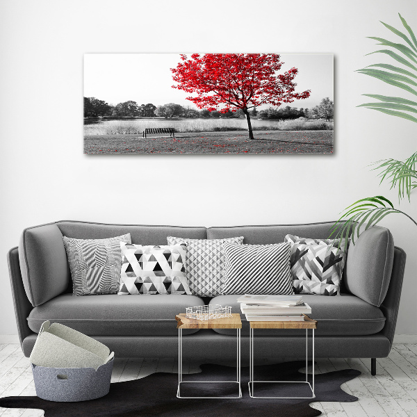 Bild auf leinwand Roter Baum