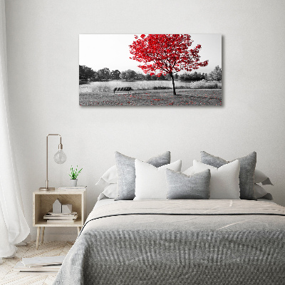 Bild auf leinwand Roter Baum