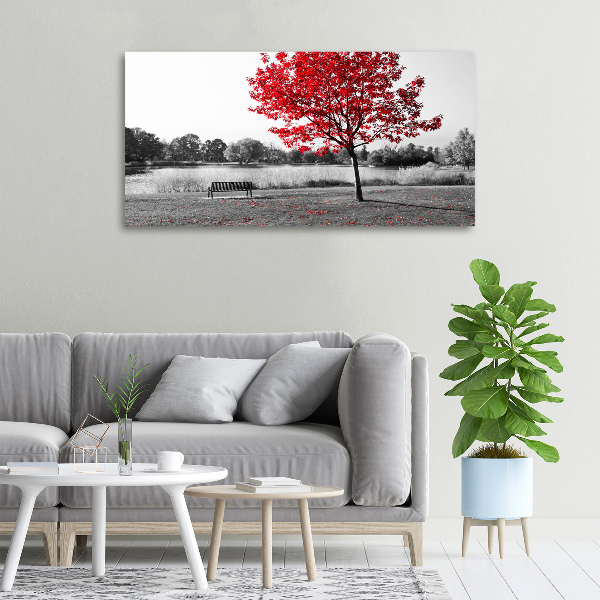 Bild auf leinwand Roter Baum