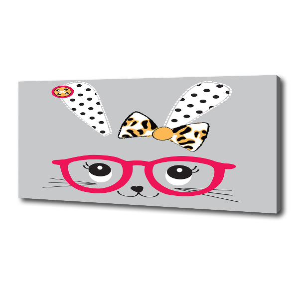 Fotobild Kaninchen mit Brille