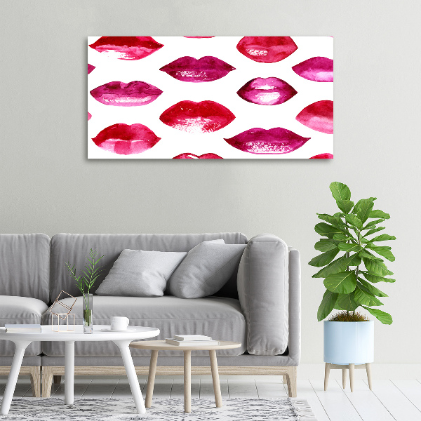 Wandbild Rote Lippen