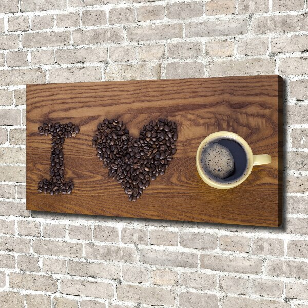Wandbild Ich liebe Kaffee.
