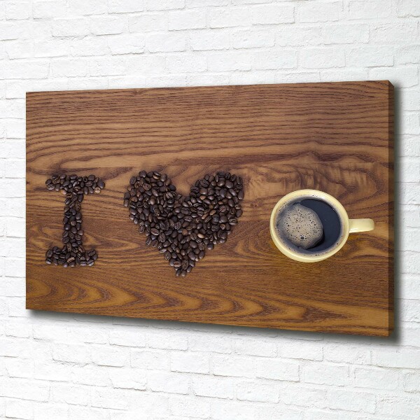 Wandbild Ich liebe Kaffee.